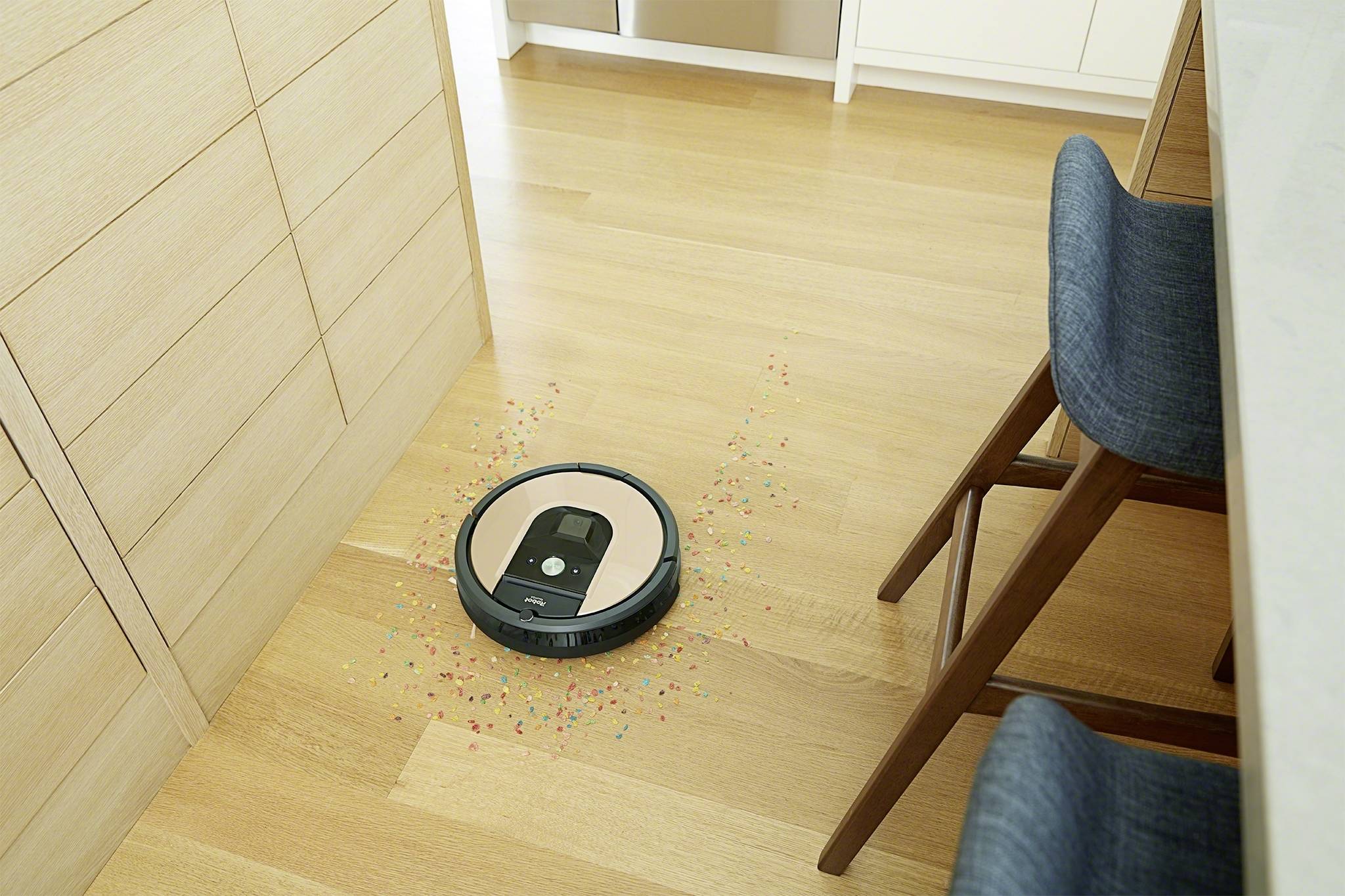 IRobot R974 Saugroboter Grau, Beige App gesteuert, kompatibel mit Google Home, kompatibel mit Amazon Alexa