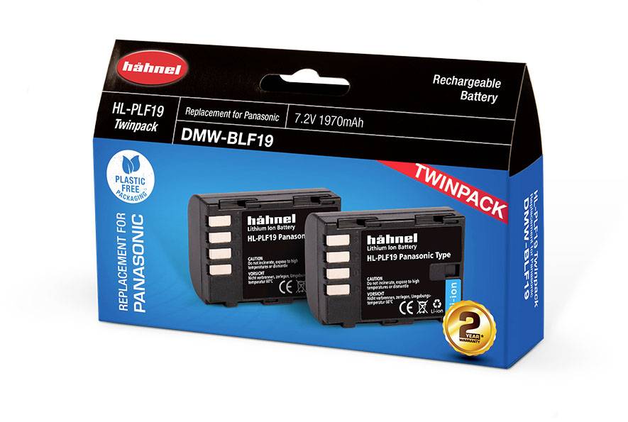 Hähnel Fototechnik HL-PLF19, 2er Kamera-Akku ersetzt Original-Akku (Kamera) DMW-BLF19, DMW-BLF19E, DMW-BLF19PP 7.2V 1970 mAh