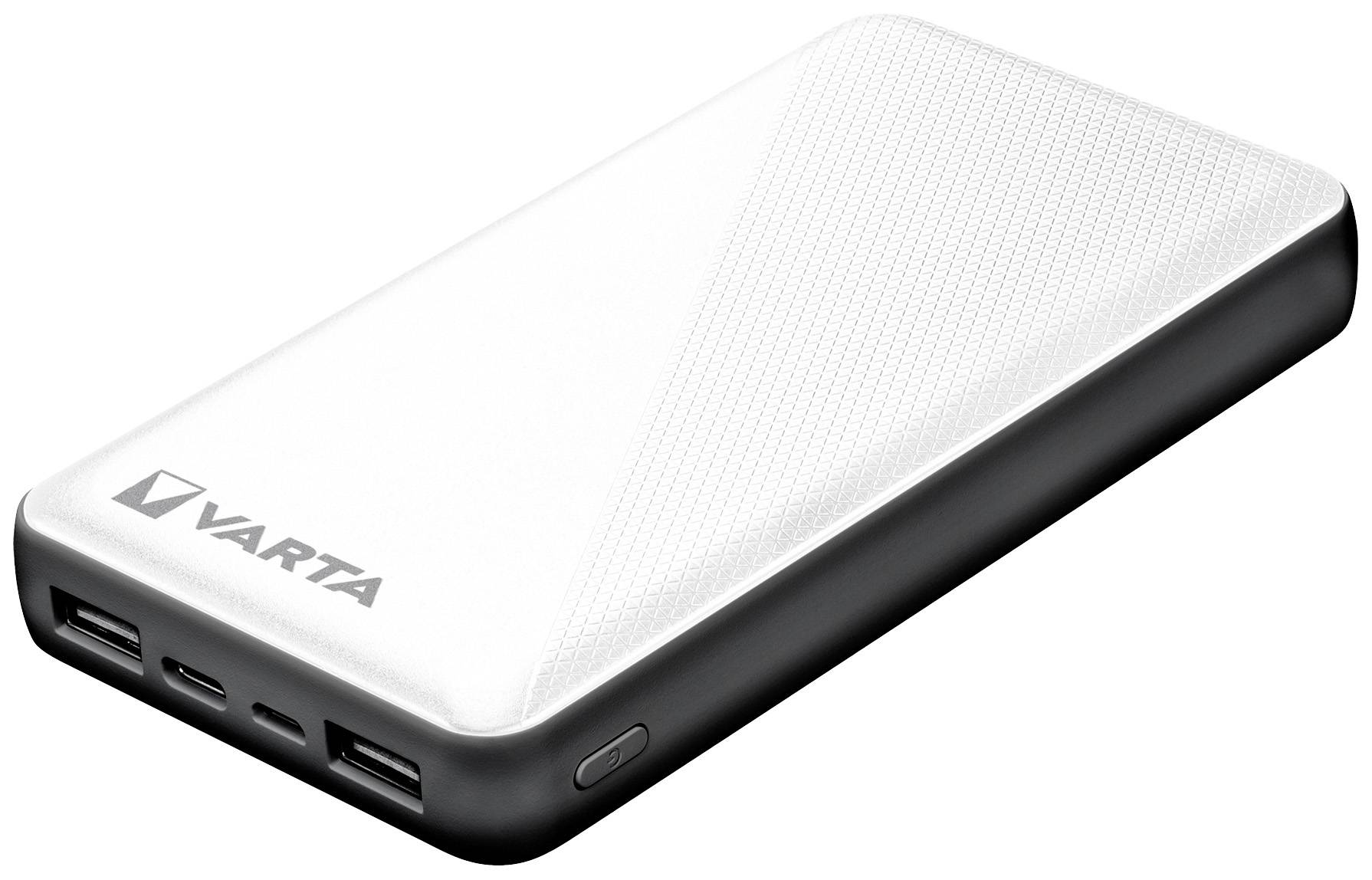 Varta Power Bank Energy 15000 Powerbank 15000 mAh LiPo USB-C®, Micro USB Weiß/Schwarz gleichzeitige