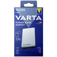 Varta Power Bank Energy 15000 Powerbank 15000 mAh LiPo USB-C®, Micro USB Weiß/Schwarz gleichzeitige Varta Power Bank Energy 15000 Powerbank 15000 mAh LiPo USB-C®, Micro USB Weiß/Schwarz gleichzeitige