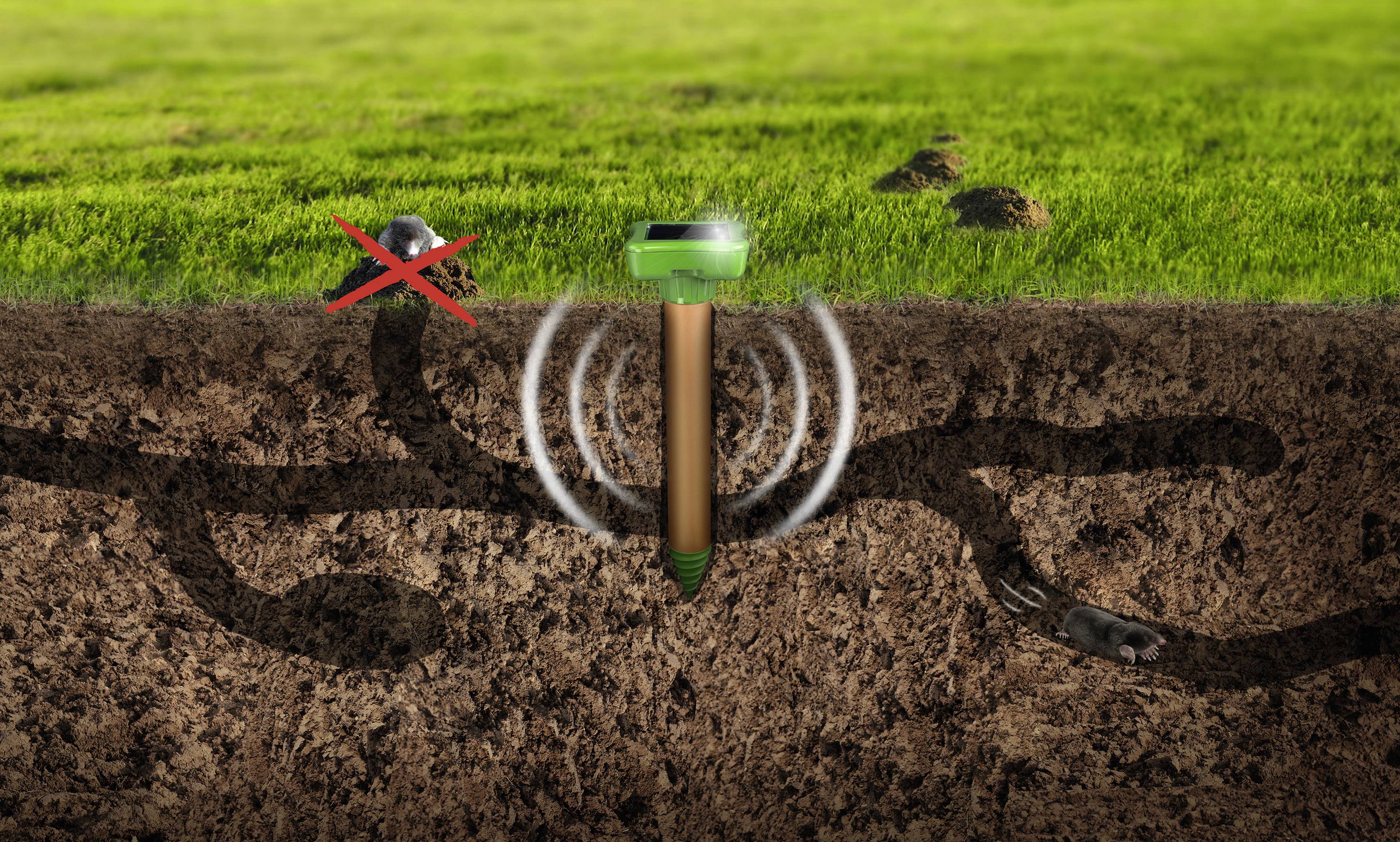 Gardigo Wühlmausvertreiber Funktionsart Solar Wirkungsbereich 1250m² 1St.