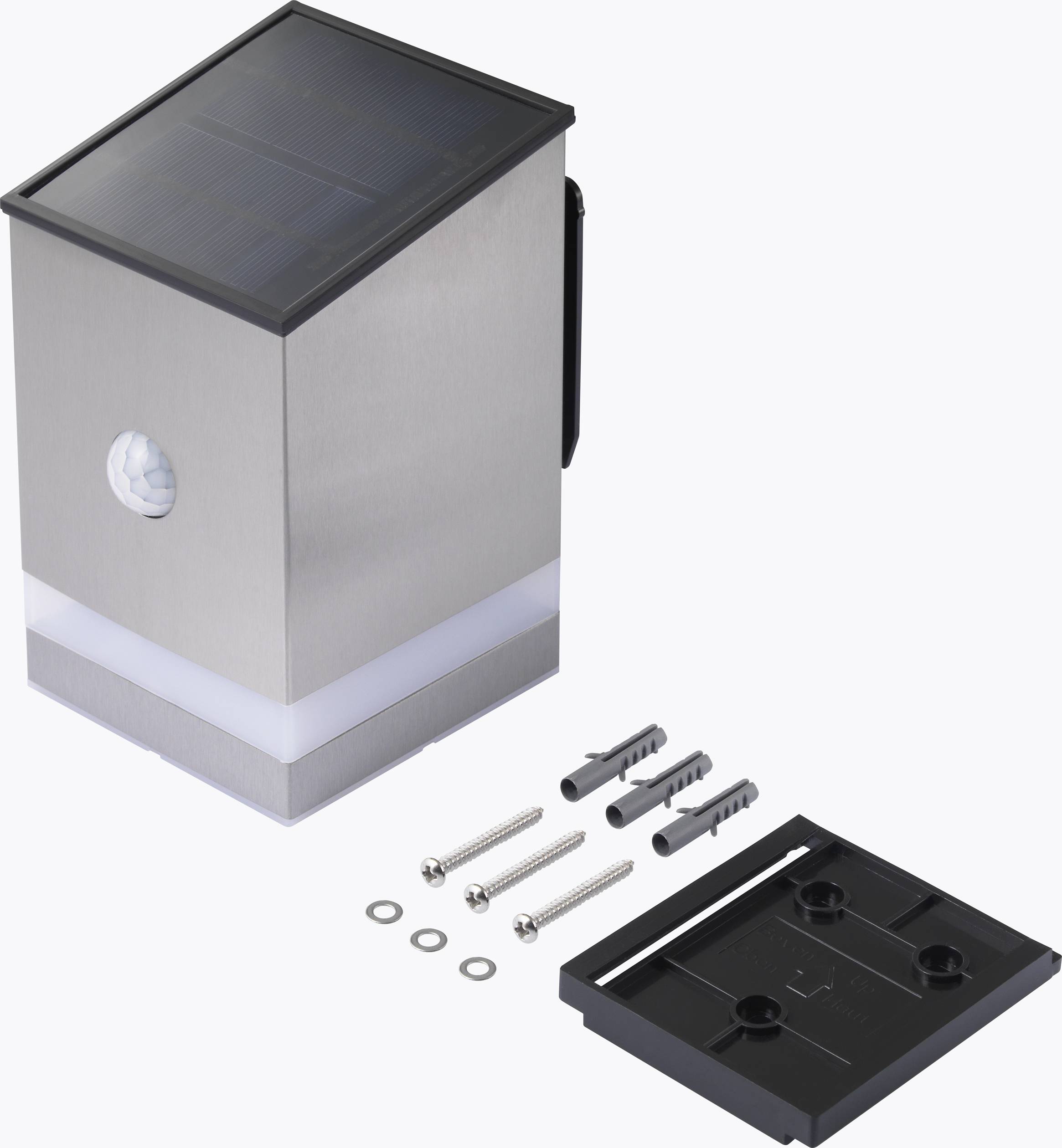 Sygonix SY-4677498 LED-Außenwandleuchte mit Bewegungsmelder SMD LED LED fest eingebaut 1.5W Edelstahl