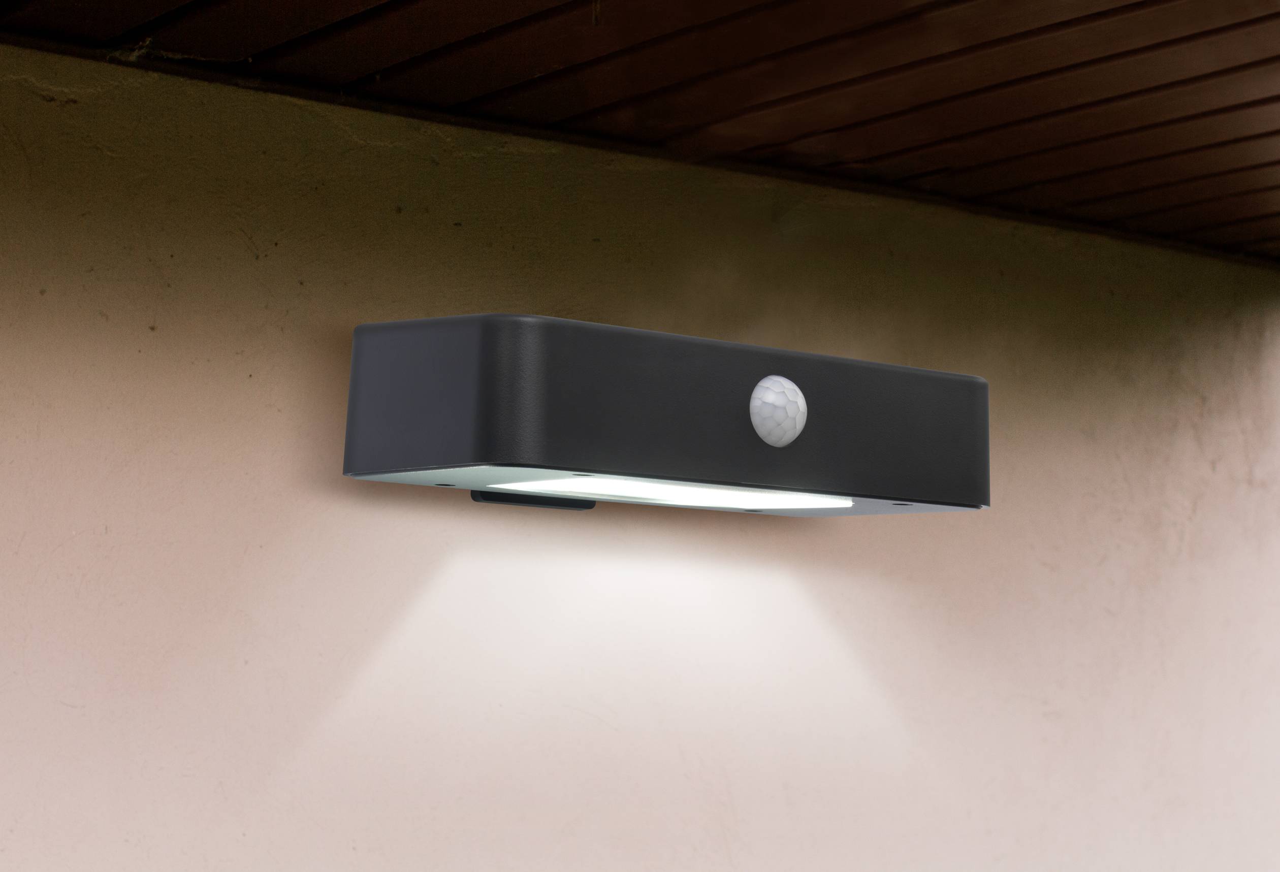 Sygonix SY-4677502 Solar-Außenwandleuchte mit Bewegungsmelder SMD LED 1W Schwarz