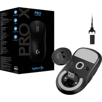 Logitech PRO X SUPERLIGHT Gaming-Maus Funk Optisch Schwarz 5 Tasten 16000 dpi Wiederaufladbar Logitech PRO X SUPERLIGHT Gaming-Maus Funk Optisch Schwarz 5 Tasten 16000 dpi Wiederaufladbar