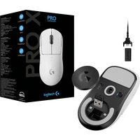 Logitech PRO X SUPERLIGHT Gaming-Maus Funk Optisch Weiß 5 Tasten 16000 dpi Wiederaufladbar Logitech PRO X SUPERLIGHT Gaming-Maus Funk Optisch Weiß 5 Tasten 16000 dpi Wiederaufladbar