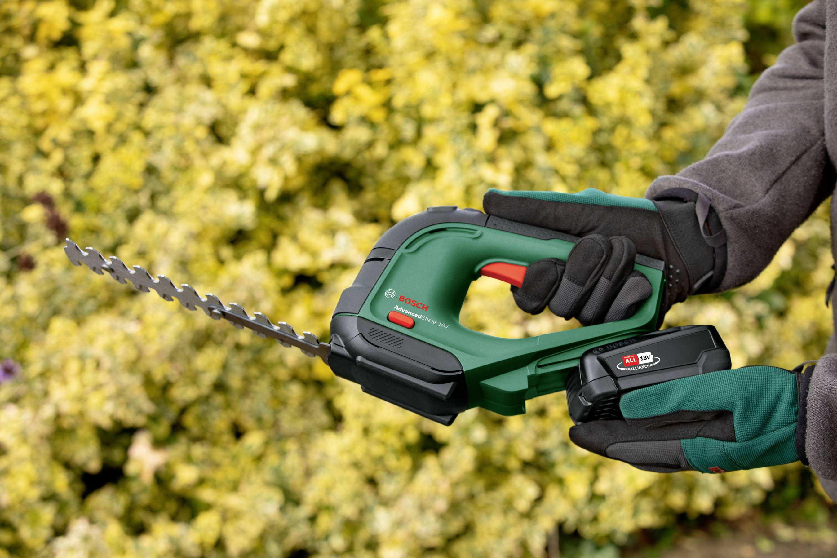 Bosch Home and Garden 0600857001 AdvancedShear 18-10 Solo Akku Grasschere, Strauchschere ohne Akku, ohne Ladegerät 18V Li-Ion