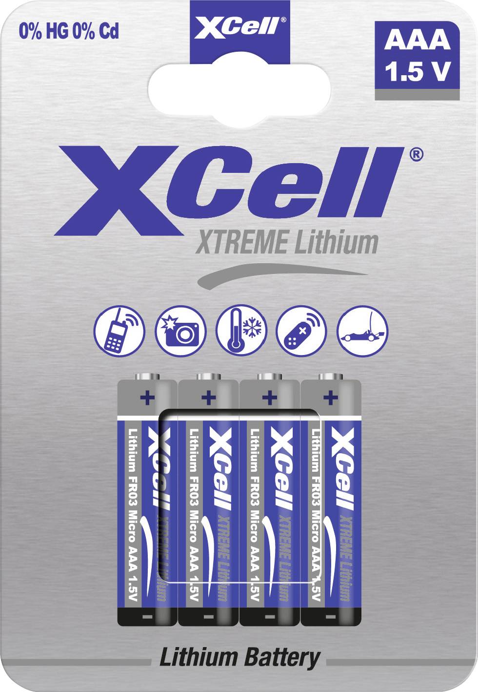 XCell XTREME FR03/L92 Micro (AAA)-Batterie Lithium 1.5 V 4 St.
