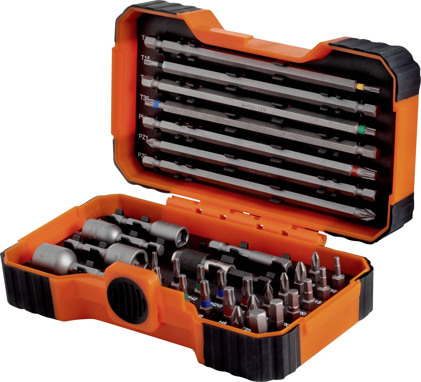 Bahco 59/S35BC Bit-Set 35teilig Schlitz, Kreuzschlitz Phillips, Kreuzschlitz Pozidriv, Sechskant, Außen-Sechsrund (TX)