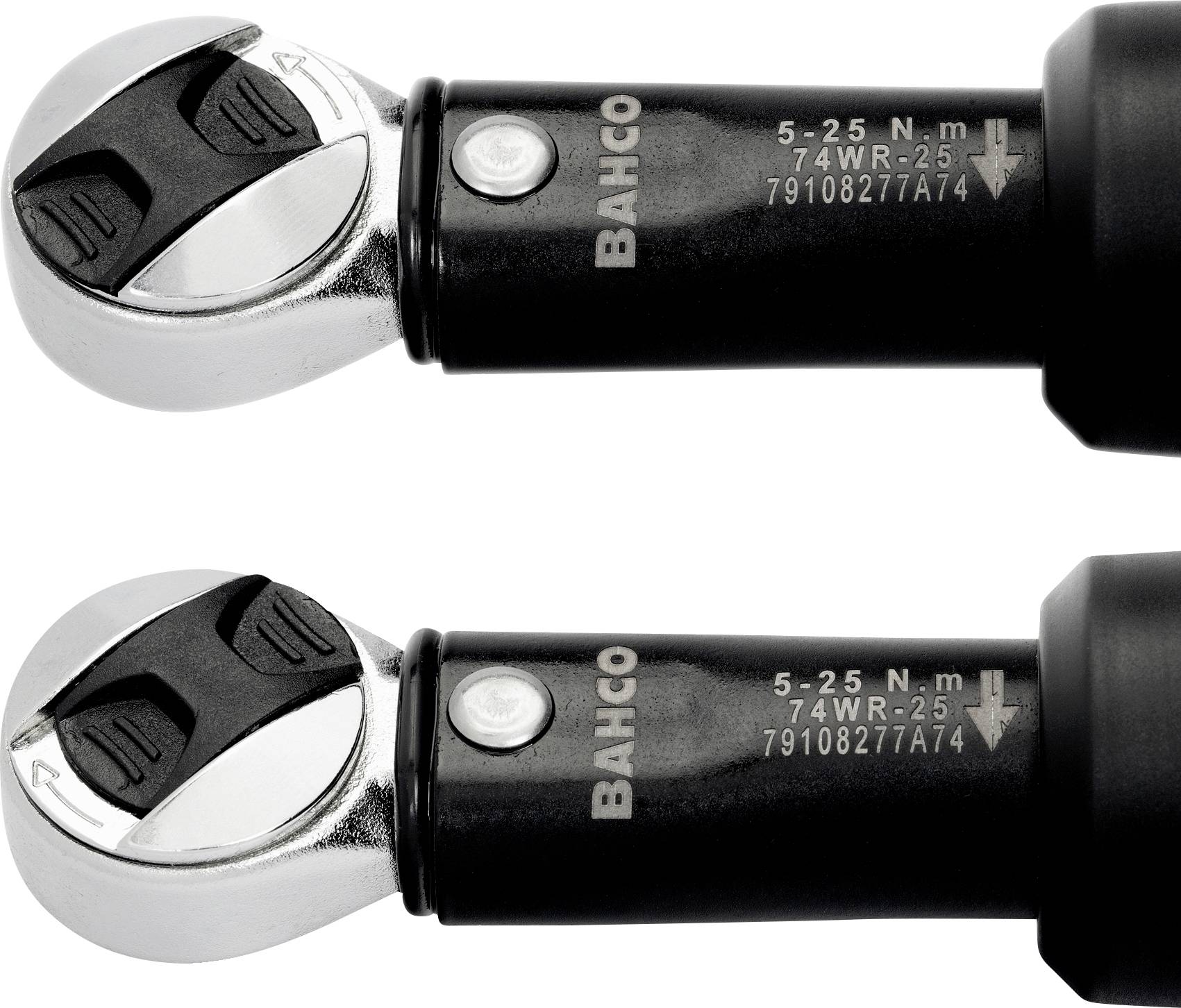 Bahco 74WR-25 Drehmomentschlüssel mit Knarre, mit Durchsteckvierkant, ausschaltend, für Einsteckwerkzeuge 5 - 25 Nm