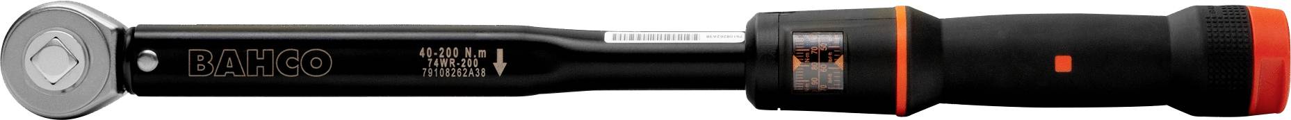 Bahco 74WR-400 Drehmomentschlüssel mit Knarre, mit Durchsteckvierkant, ausschaltend 3/4" (20 mm) 80