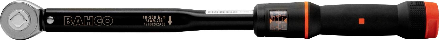 Bahco 74WR-50 Drehmomentschlüssel mit Knarre, mit Durchsteckvierkant, ausschaltend 3/8" (10 mm) 10