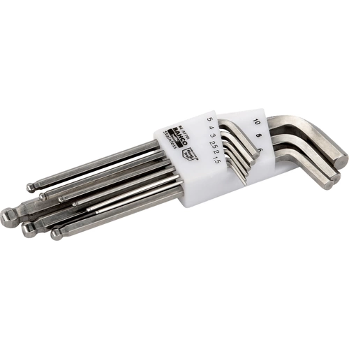 Bahco Winkelschraubendreher-Set 2.5 mm, 2 mm, 3 mm, 4 mm, 5 mm, 6 mm, 8 mm, 10 mm 9teilig Bahco Winkelschraubendreher-Set 2.5 mm, 2 mm, 3 mm, 4 mm, 5 mm, 6 mm, 8 mm, 10 mm 9teilig