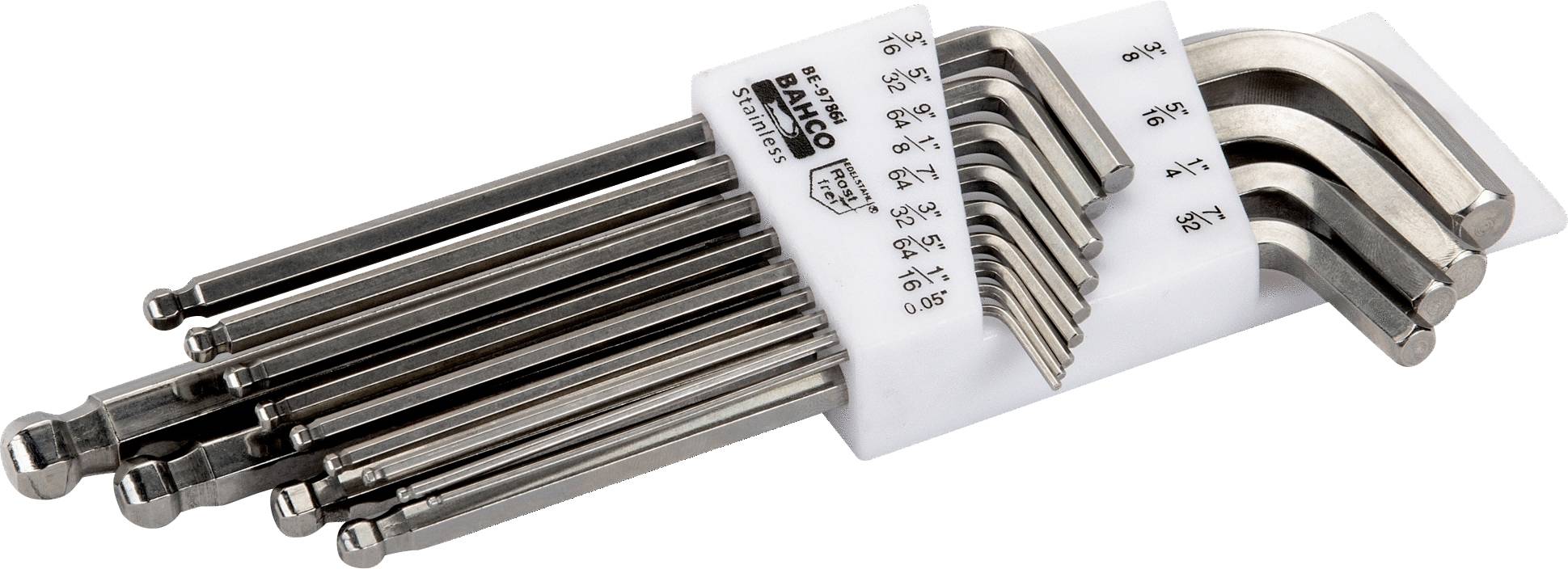 Bahco Winkelschraubendreher-Set 1/16 Zoll, 5/64 Zoll, 3/32 Zoll, 7/64 Zoll, 1/8 Zoll, 9/64 Zoll, 5/32 Zoll, 3/16 Zoll, 7/32 Zoll