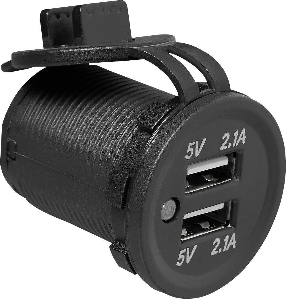 ProPlus USB Doppel-Einbausteckdose 2x2100mA 12 - 24 V/DC