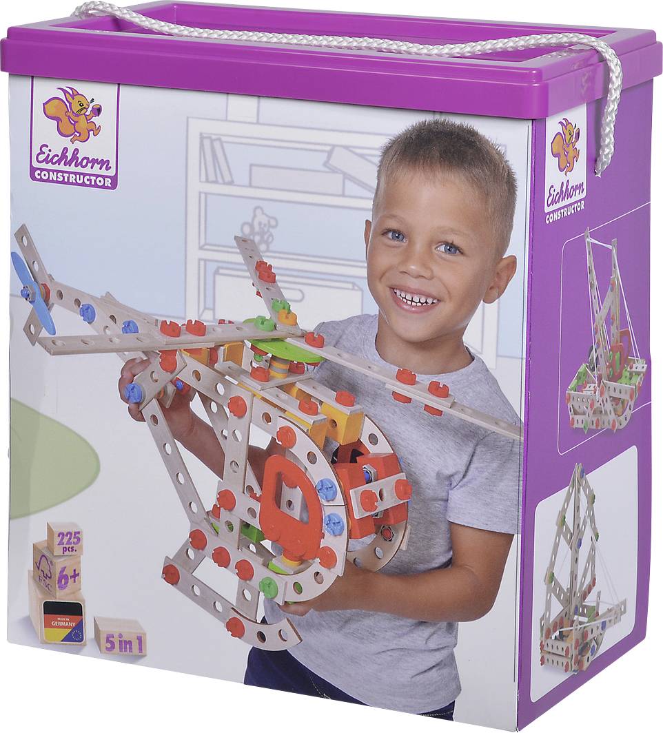 Eichhorn Constructor Bauteilset Constructor Anzahl Teile: 225 Anzahl Modelle: 5 Altersklasse: ab 6 Jahre