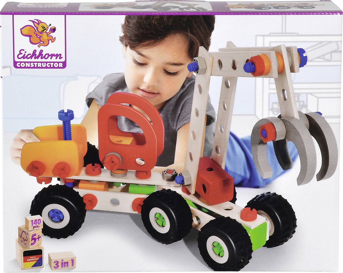 Eichhorn Constructor Bauteilset Constructor Anzahl Teile: 140 Anzahl Modelle: 3 Altersklasse: ab 5 Jahre