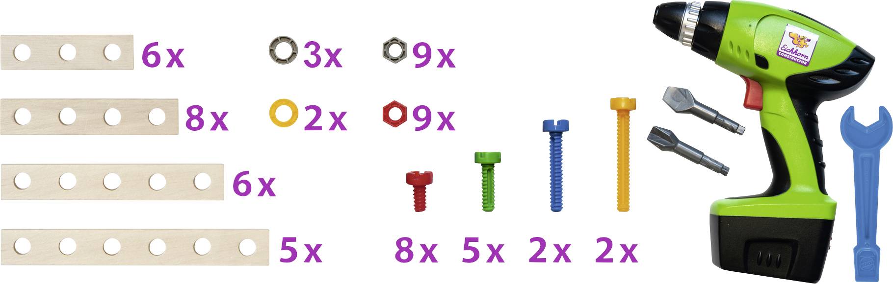 Eichhorn Constructor Bauteilset Constructor Anzahl Teile: 70 Altersklasse: ab 3 Jahre