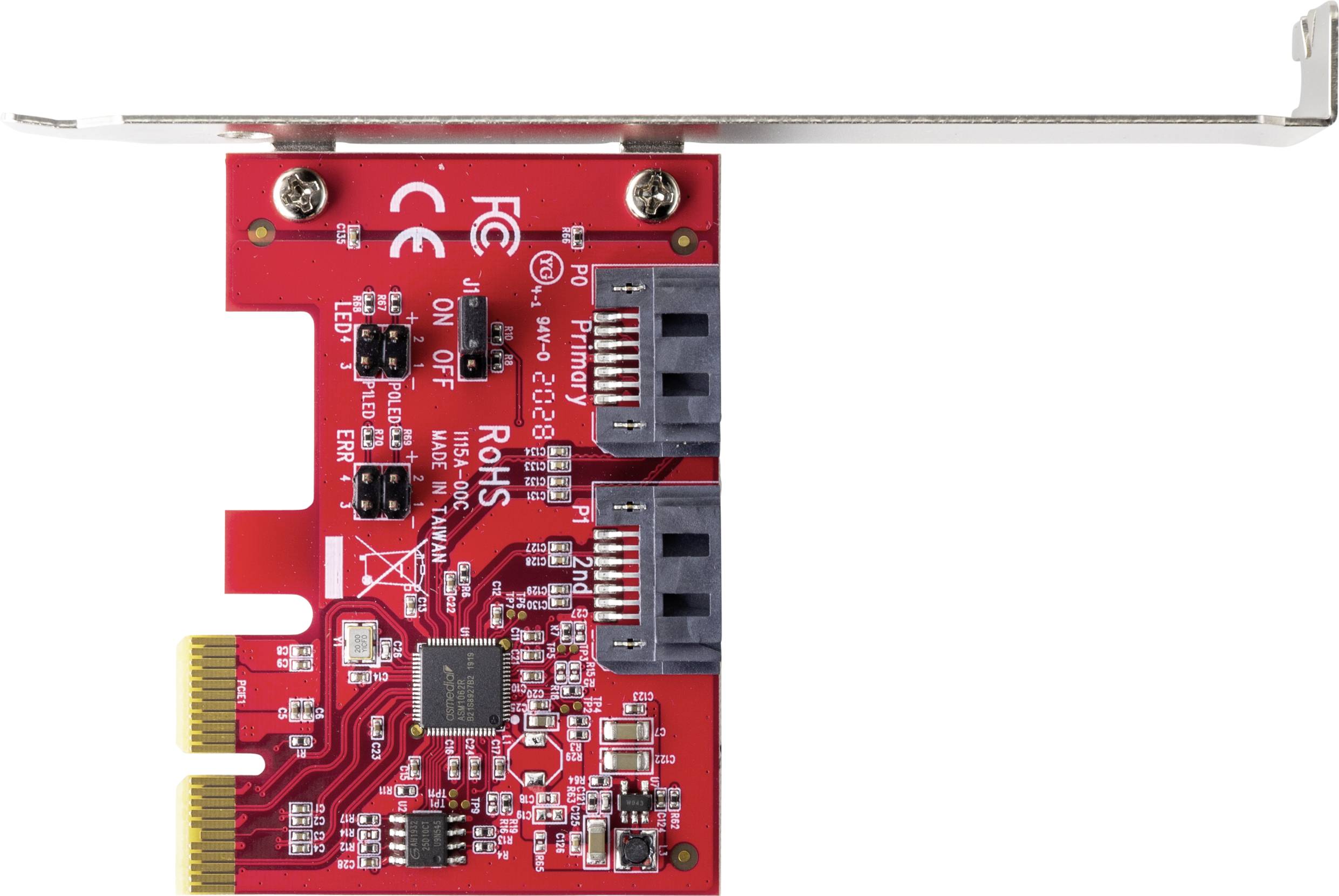 Renkforce RF-4679590 2 Port RAID Controller PCIe x4 Passend für (SSD): SATA SSD inkl. Low-Profile Slotblech