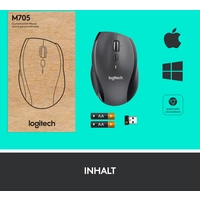 Logitech M705 Marathon Maus Funk Laser Schwarz 5 Tasten 1000 dpi Logitech M705 Marathon Maus Funk Laser Schwarz 5 Tasten 1000 dpi