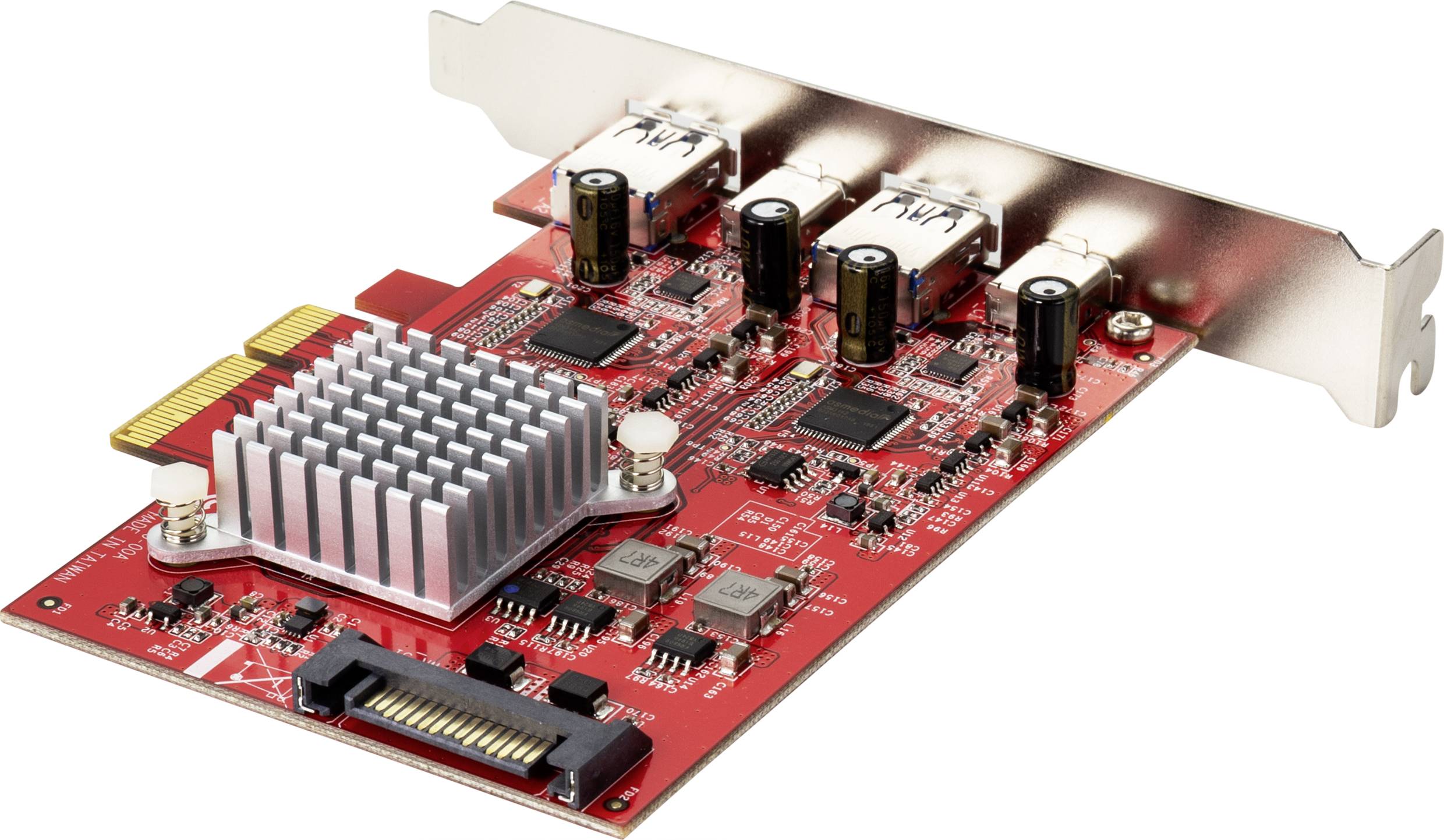 Renkforce RF-4679642 2+2 Port USB 3.2 Gen 2 Controllerkarte USB-A (USB 3.2 Gen 2), USB-C® PCIe