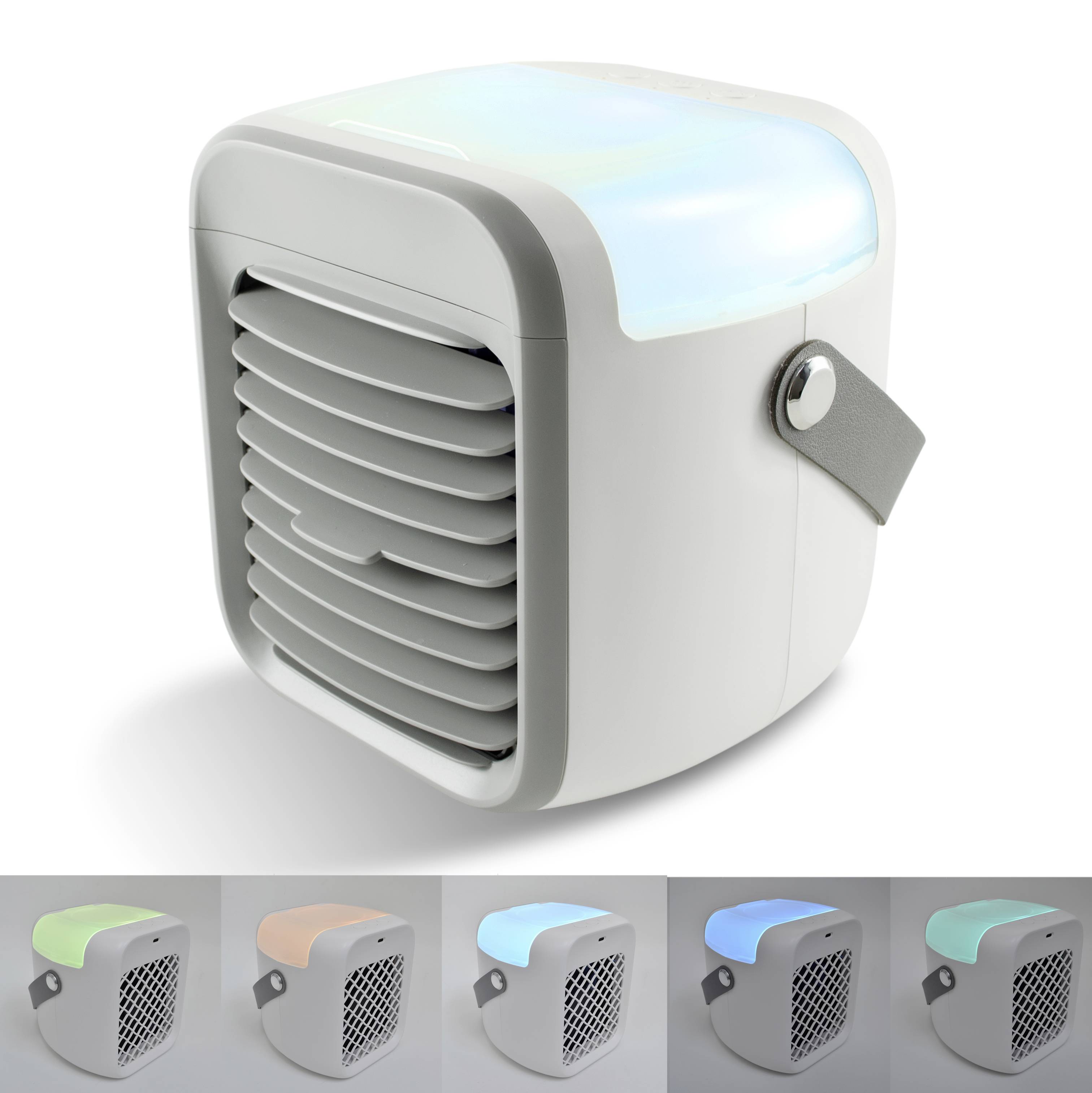 X4-LIFE Luftkühler (L x B x H) 15.2 x 17.4 x 17.3cm mit Akku, mit Beleuchtung, mit wählbaren Stimmungslichtern