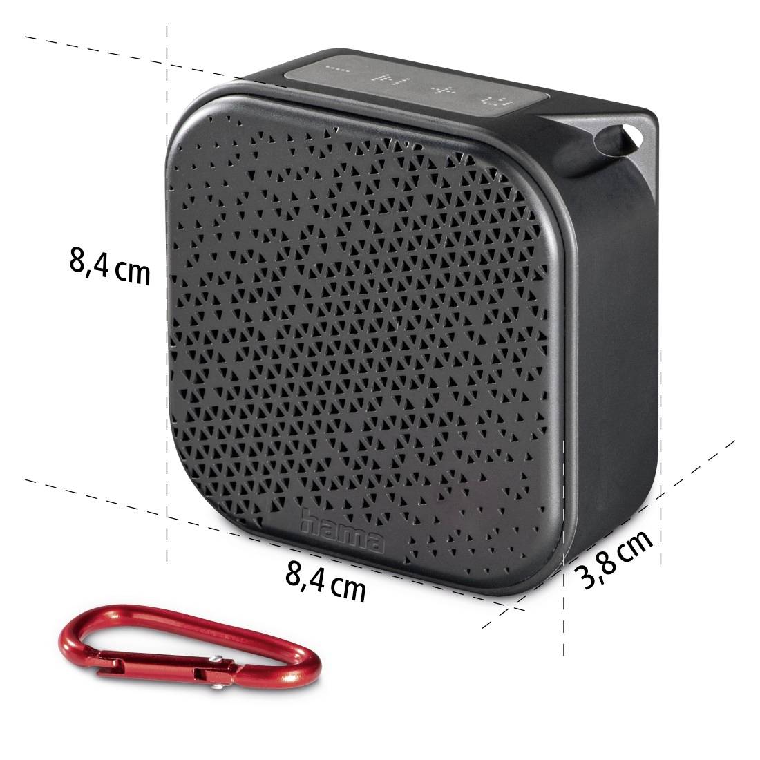 Hama Pocket 2.0 Bluetooth® Lautsprecher AUX, Freisprechfunktion, Wasserfest Schwarz