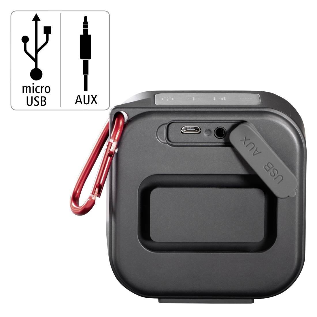 Hama Pocket 2.0 Bluetooth® Lautsprecher AUX, Freisprechfunktion, Wasserfest Schwarz