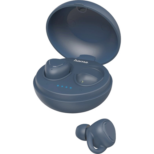 Hama LiberoBuds HiFi In Ear Kopfhörer Bluetooth® Blau Headset, Schweißresistent, Touch-Steuerung
