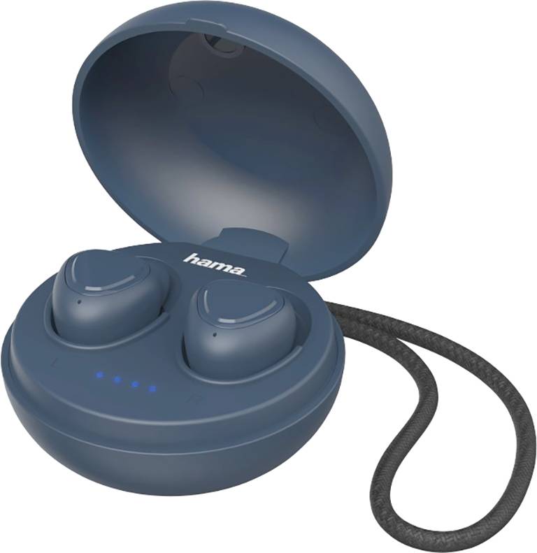 Hama LiberoBuds HiFi In Ear Kopfhörer Bluetooth® Blau Headset, Schweißresistent, Touch-Steuerung