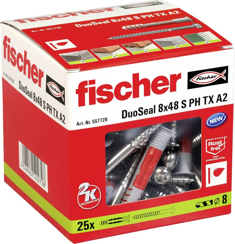 Fischer 557728 DuoSeal Dübel 48mm 8mm 25St.