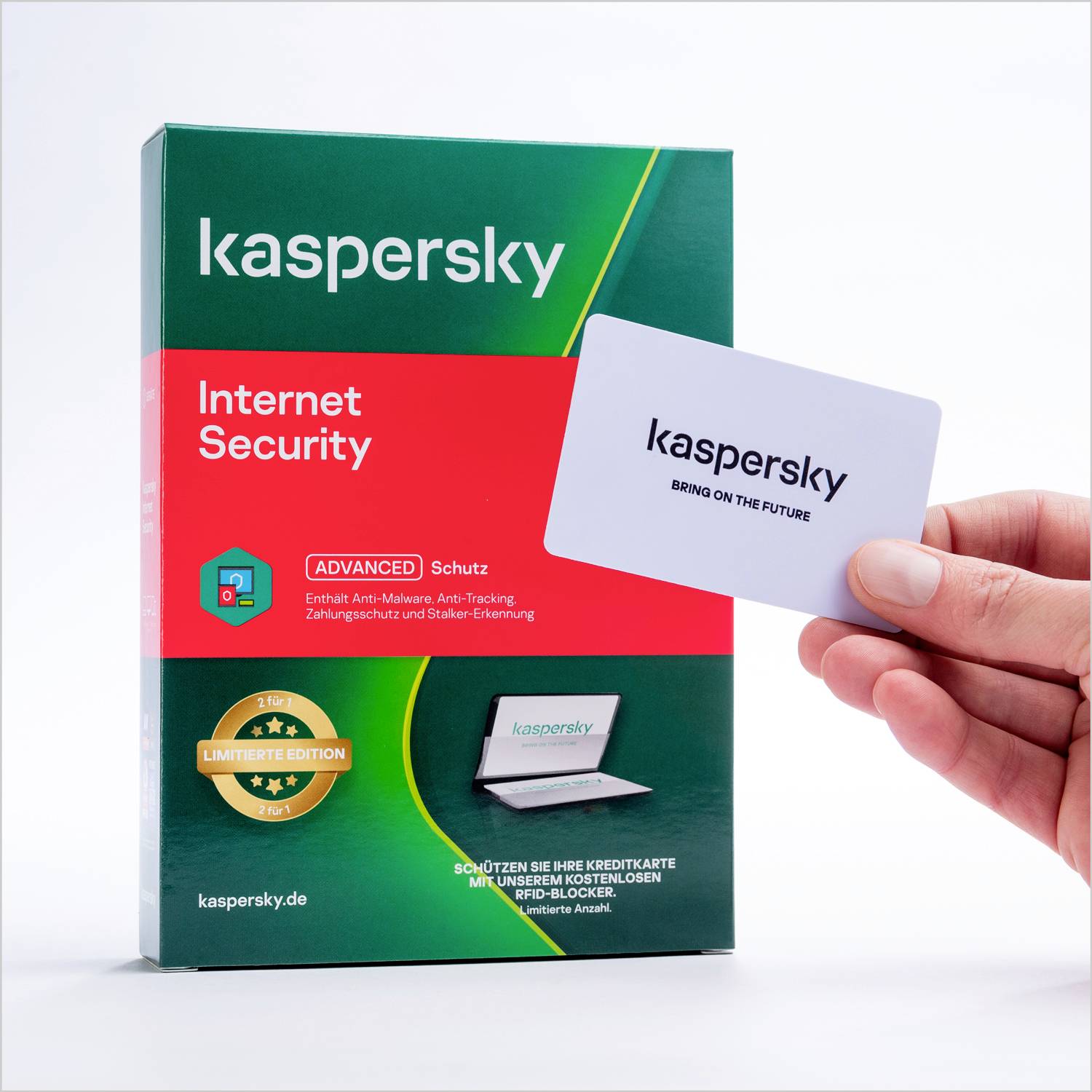 Kaspersky Internet Security Jahreslizenz, 2 Lizenzen Windows, Mac, Android Antivirus, Sicherheits-Software