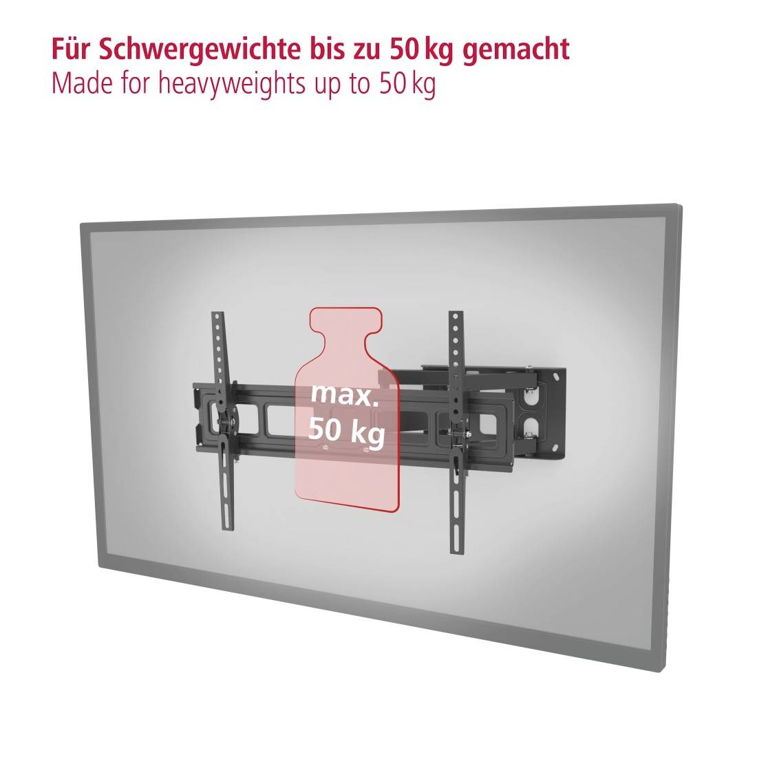 aha Elektronik TV-Wandhalterung, vollbeweglich, 213 cm (84"), Scherenarm, Schwarz TV-Wandhalterung 81,3 cm (32") - 213,4 cm (84") Schwenkbar