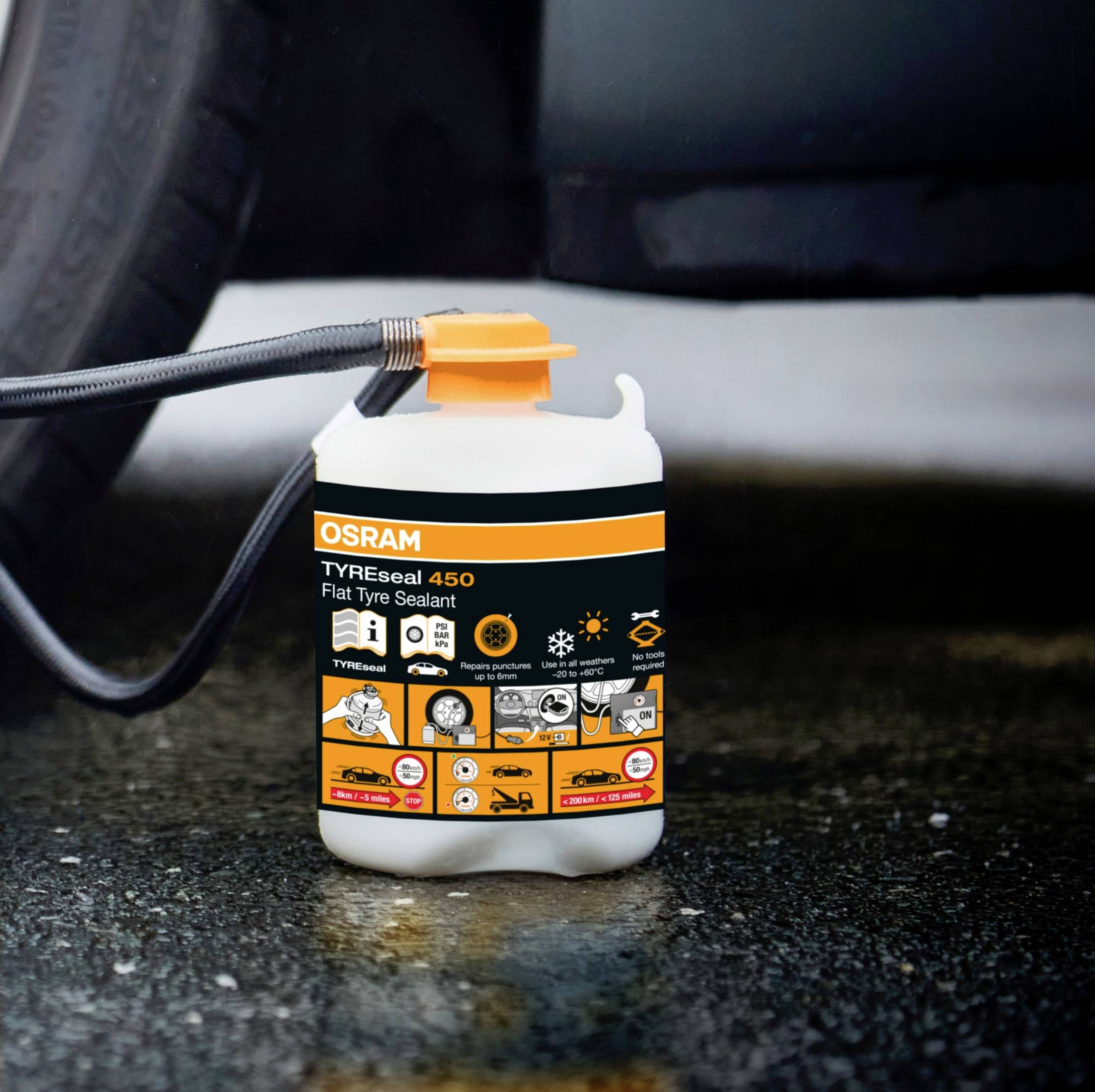 OSRAM 4052899620230 OTSB450 Reifen-Dichtmittel Pkw, Motorrad (L x B x H) 132 x 86 x 86 mm 1 St.