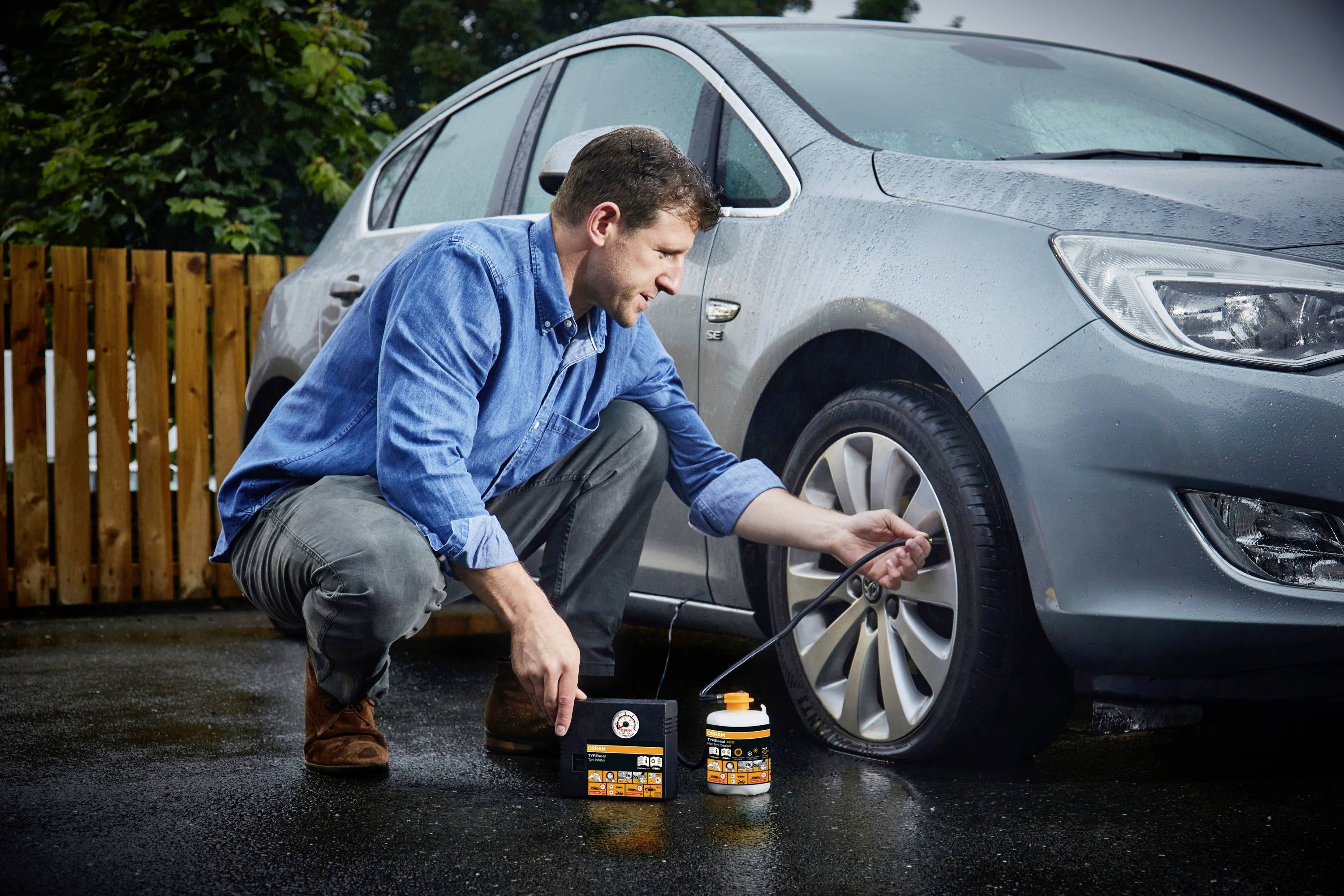 Osram Automotive 4052899620247 OTSK4 Reifen-Pannen Set Pkw, Motorrad (L x B x H) 157 x 89 x 227mm 1St.