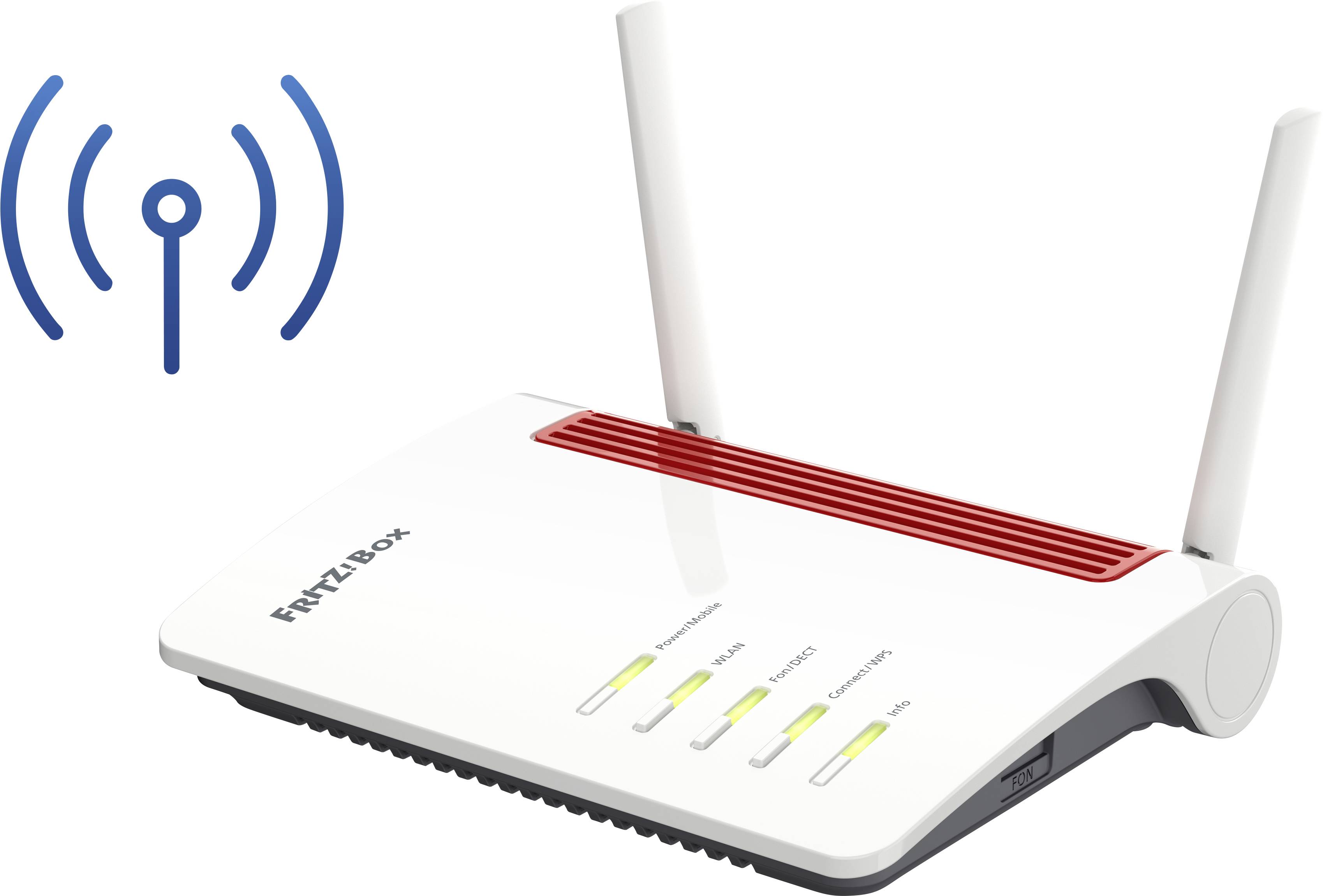 AVM FRITZ!Box 6850 LTE - Wireless Router - WWAN - 4-Port-Switch - GigE - Wi-Fi 5 - Dual-Band - VoIP-Telefonadapter (DEC