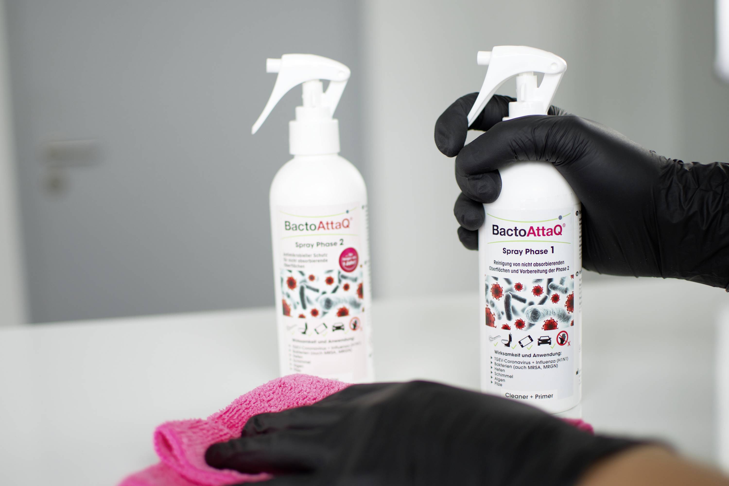 Bactoattaq Langzeit-Oberflächenbeschichtung Spray - nicht absorbierende Flächen BAQ2004001SP 2St.