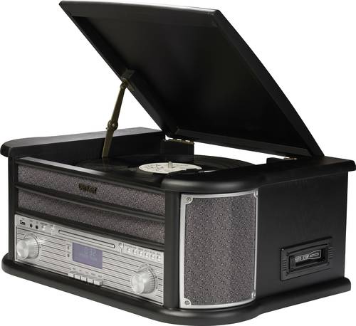 Denver MRD-51 Stereoanlage DAB+, CD, Kassette, Plattenspieler, AUX, USB, Aufnahmefunktion 2 x 2.5W S