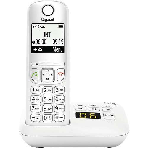 Gigaset A690A DECT/GAP Schnurloses Telefon analog Anrufbeantworter Weiß