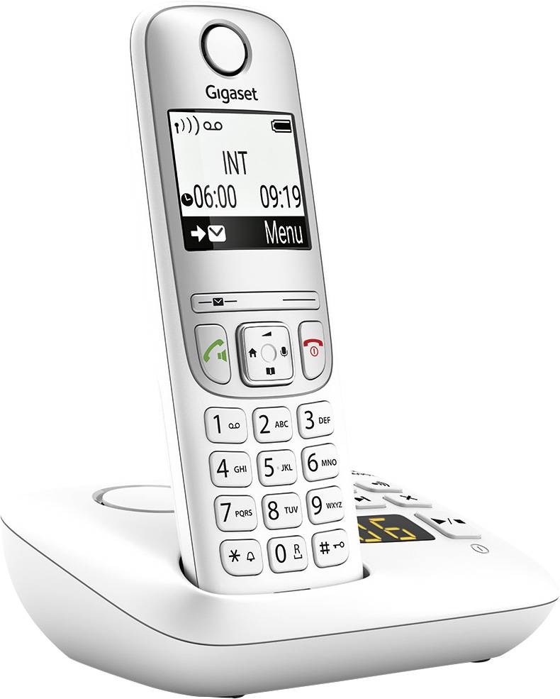 Gigaset A690A DECT/GAP Schnurloses Telefon analog Anrufbeantworter Weiß