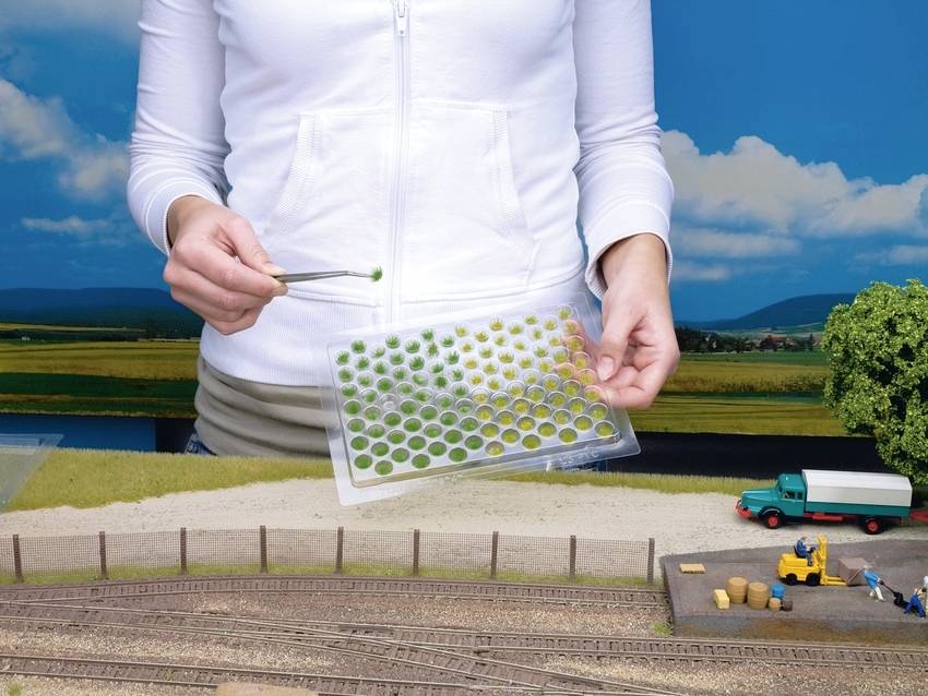 NOCH 0007041 Grasbüschel Feldpflanzen 9mm Grün (veredelt)