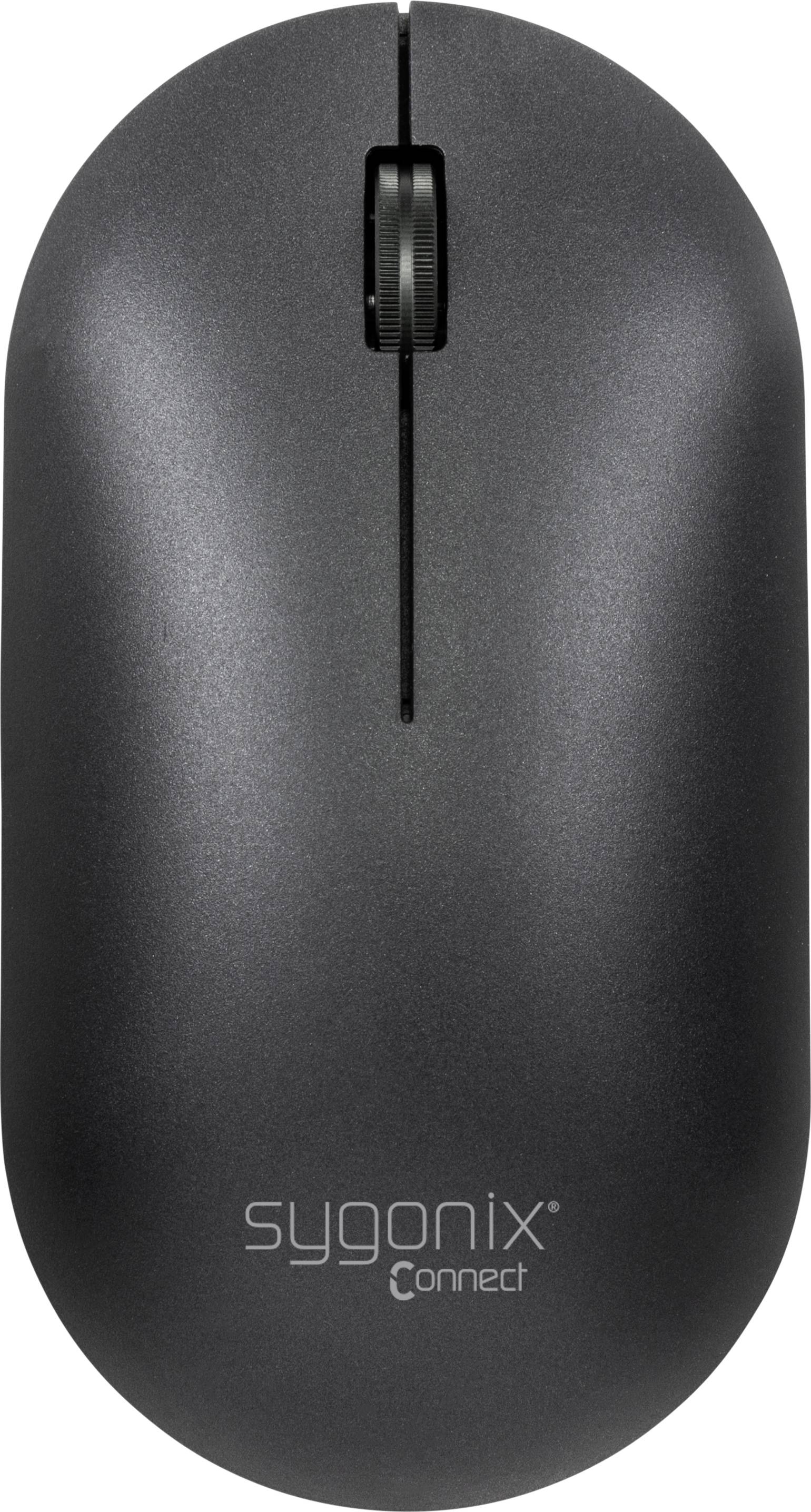 Sygonix Connect SC-WM-200 Kabellose Maus Bluetooth®, Funk Optisch Schwarz 3 Tasten 4000 dpi