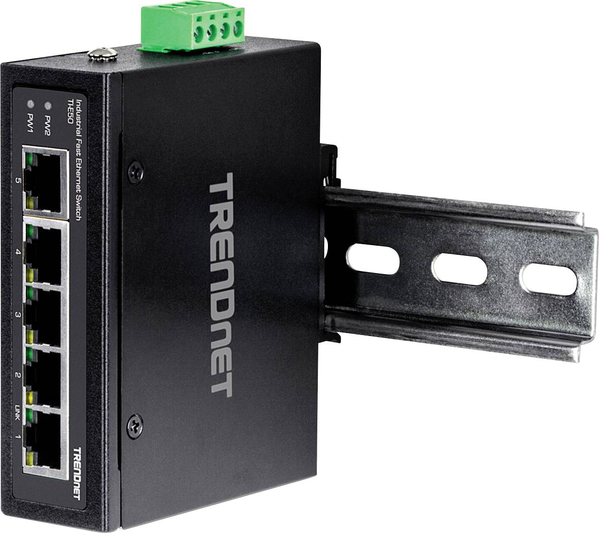 TRENDnet TI-E50 - Switch - unmanaged - 5 x 10/100 - an DIN-Schiene montierbar -