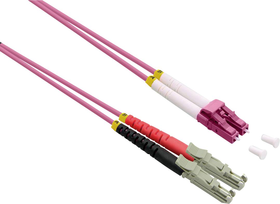 Roline 21.15.9476 Glasfaser LWL Anschlusskabel 7.50 m Violett [1x LSH-Stecker - 1x LC-Stecker] 50/125 µ Multimode OM4