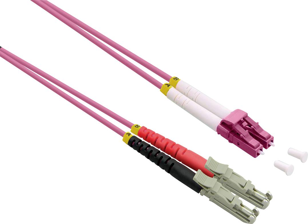 Roline 21.15.9473 Glasfaser LWL Anschlusskabel 3.00 m Violett [1x LSH-Stecker - 1x LC-Stecker] 50/125 µ Multimode OM4