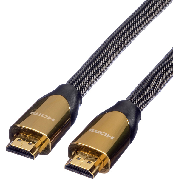 Roline HDMI Anschlusskabel HDMI-A Stecker, HDMI-A Stecker 3.00m Schwarz 11.04.5803 doppelt geschirmt HDMI-Kabel