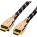 Roline HDMI Anschlusskabel HDMI-A Stecker, HDMI-A Stecker 3.00m Schwarz/Gold 11.04.5692 4K UHD, doppelt geschirmt HDMI-Kabel Roline HDMI Anschlusskabel HDMI-A Stecker, HDMI-A Stecker 3.00m Schwarz/Gold 11.04.5692 4K UHD, doppelt geschirmt HDMI-Kabel