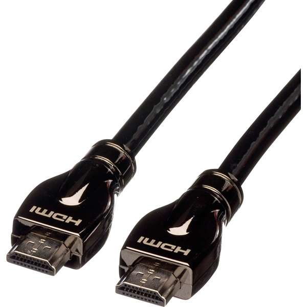 Roline HDMI Anschlusskabel HDMI-A Stecker, HDMI-A Stecker 15.00m Schwarz 11.04.5686 doppelt geschirmt HDMI-Kabel