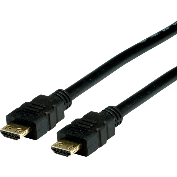 Value HDMI Anschlusskabel HDMI-A Stecker, HDMI-A Stecker 2.00 m Schwarz 11.99.5692 doppelt geschirm