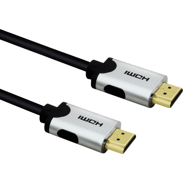 Value HDMI Anschlusskabel HDMI-A Stecker, HDMI-A Stecker 2.00m Schwarz 11.99.5942 doppelt geschirmt HDMI-Kabel