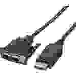 Roline DisplayPort / DVI Adapterkabel DisplayPort Stecker, DVI-D 24+1pol. Stecker 2.00m Schwarz 11.04.5610 Geschirmt